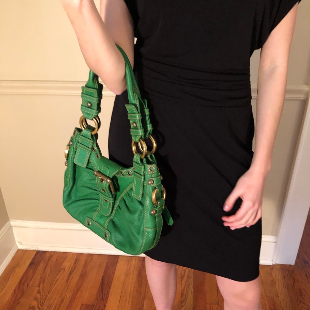 Figure flattering simple black dress.